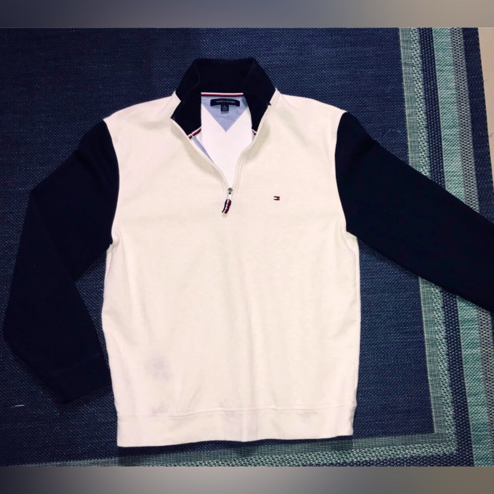 Mens Authentic Tommy Hilfiger QuarterZip Sweater Size XL
